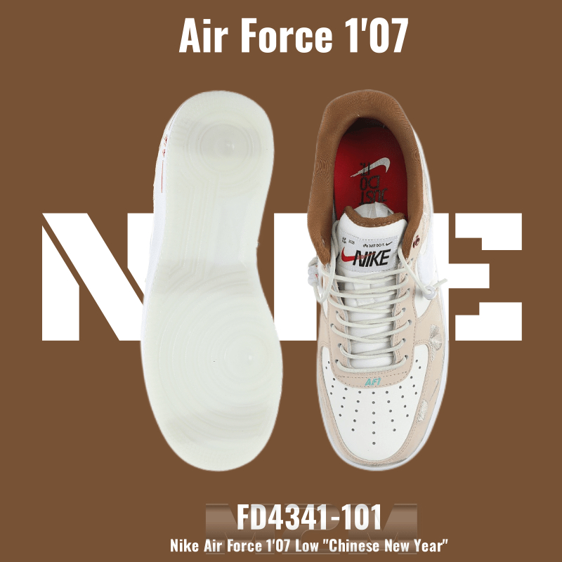 M2M👉 Nike Air Force 1'07 Low "Chinese New Year" รองเท้าผ้าใบลำลอง FD4341-101