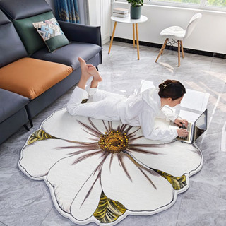 Flower floor mat พรมสไตล์มินิมอล ลายดอกไม้ แบบB 100x100cm รุ่น ST221011-68B