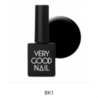 สีเจลเกาหลี สีดำ#BK1 Verygoodnail 🇰🇷 ของแท้นำเข้าจากเกาหลี🇰🇷พร้อมส่ง