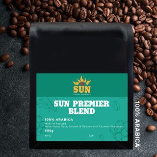 SUN Premier Blend เมล็ดกาแฟ บราซิล &amp; โคลัมเบีย (อาราบิก้า 100%) Coffee Bean 200g/500g