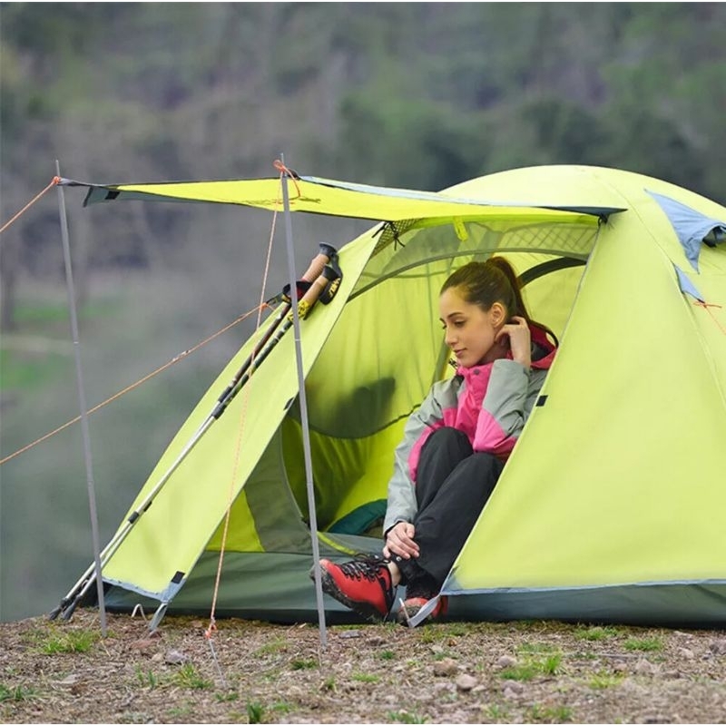 เสาทาร์ป เสาฟลายชีท เสาเทอเรสค้ำหน้าเต็นท์ 2 เมตร 2 ต้นพร้อมถุง - รูปที่ 2