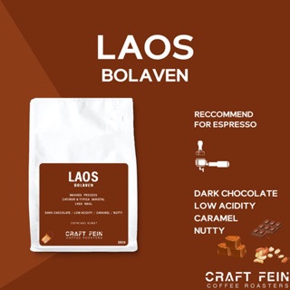 เมล็ดกาแฟ ลาว โบลาเวน ขนาด 250-500กรัม Laos, Bolaven  | CRAFT FEIN