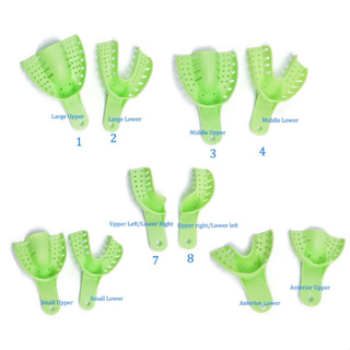 Impression Tray พลาสติกสีเขียว ช้อนพิมพ์ปาก