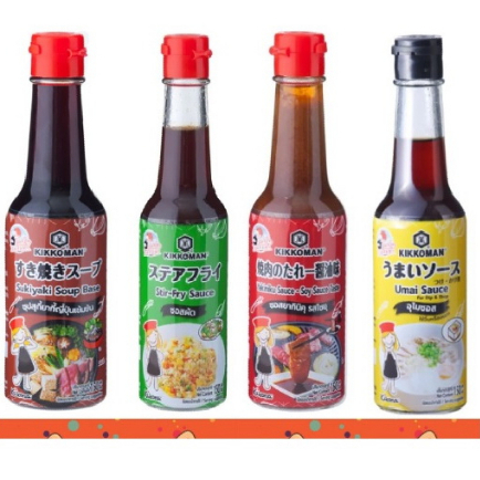 Kikkoman ซอสสุกี้ยากี้ญี่ปุ่น (Sukiyaki Soup Base) และ ซอสผัด (Stir-Fry Sauce) ขนาด 150 ML คิดโคแมน 