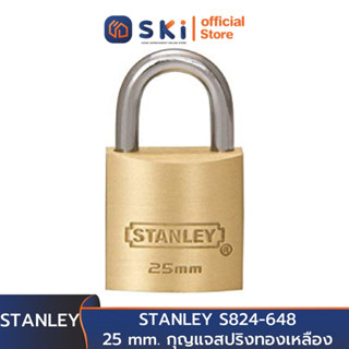 STANLEY S824-648 25mm. กุญแจสปริงทองเหลือง ห่วงมาตรฐาน (STM) | SKI OFFICIAL