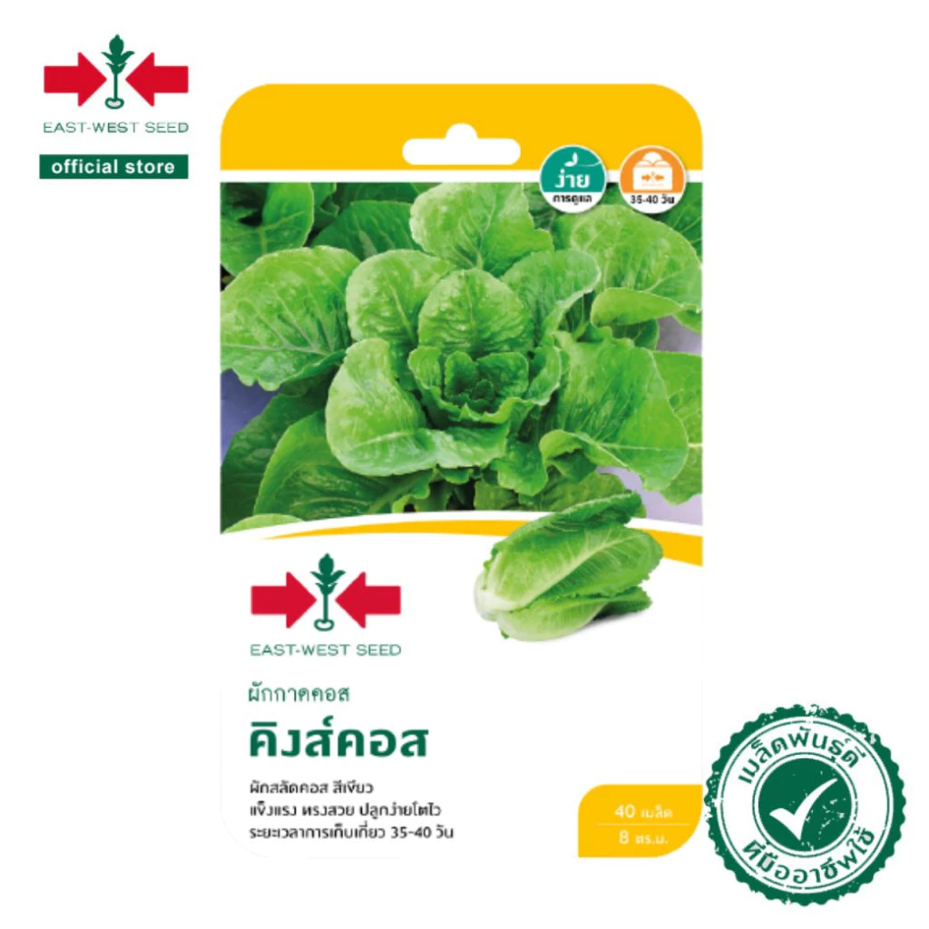ศรแดง เมล็ดพันธุ์ผักกาดคอส คิงส์คอส (East-West Seed) เมล็ดพันธุ์ ผักสวนครัว ตราศรแดง