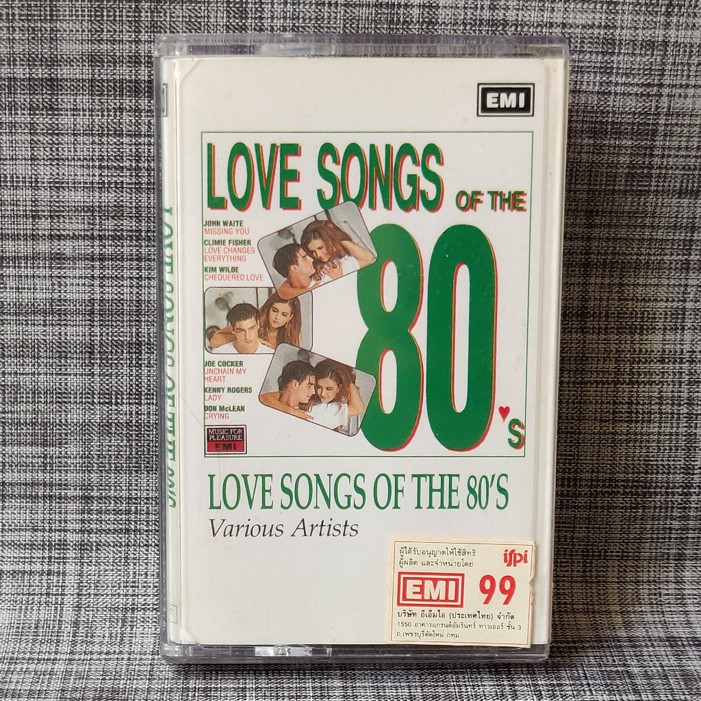 LOVE SONGS OF THE 80'S รวมฮิต เทปเพลงสากล เทปสะสม เทปคาสเซทม้วนลิขสิทธิ์แท้