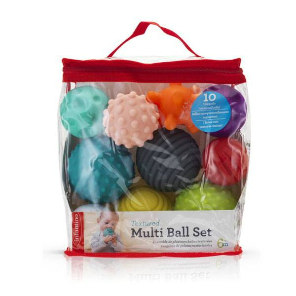 Infantino Textured Multi Ball Set (10 PCS) - ชุดของเล่นบอลหลายพื้นผิว ...