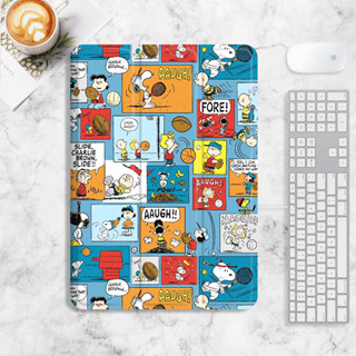 snoopy graffiti เคส iPad air4/5 mini1/2/3/4/5/6 เคสไอแพด gen7/8/9 gen10 case iPad pro11 2022 เคสซิลิโคน มีที่ใส่ปากกา