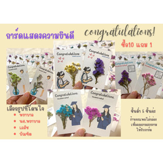 การ์ดแสดงความยินดี Congratulations บัณฑิต,พยาบาล,นศ.พยาบาล ขนาด 5x7 cm.(สั่งขั้นตำ่ 5 ชิ้น)ซื้อ 10 ชิ้น แถม 1 ชิ้น