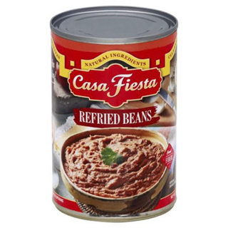 casa fiesta refried beans 454g.ถั่วบดปรุงรส ตราคาซ่าเฟสต้า นำเข้าจากอเมริกา🇺🇸 ทำจากถั่วพินโต้ เกลือ