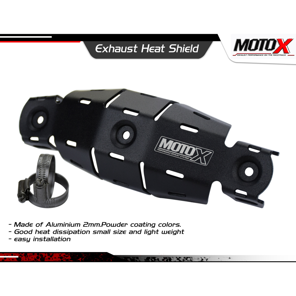 การ์ดคอท่อ กันร้อนคอท่อ  KLX140/150  MOTO-X อลูมิเนียมหนา 2 มม.