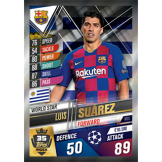 Luis Suárez (FC Barcelona) W35.  MATCH ATTAX 101 2019/20 - WORLD STAR