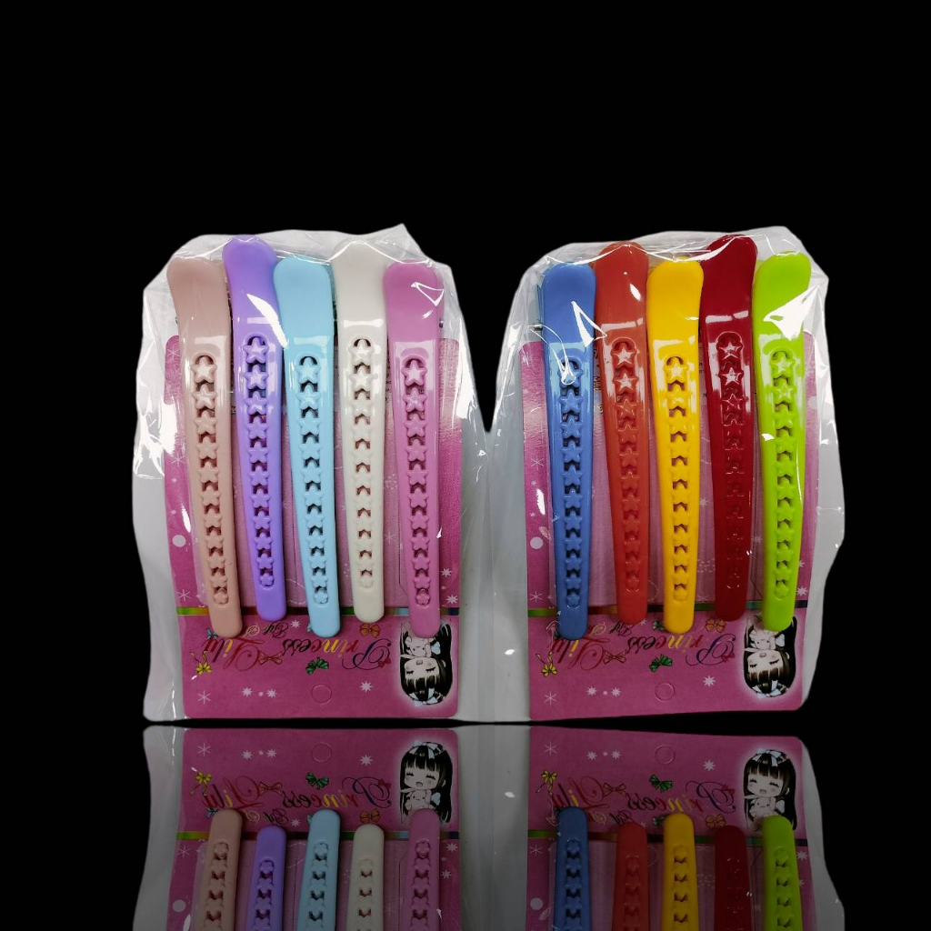 ( แพค5ชิ้น)กิ๊บปากเป็ด กิ๊บหนีบผม หลายสี สีสวย หวาน ขนาดใหญ่ Hair Clip