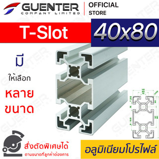 อลูมิเนียมโปรไฟล์ 40×80 T-Slot มีหลายขนาด (สั่งตัดได้) ยาวสุด 1 เมตร สินค้ามาตรฐาน คุณภาพดี ราคาถูกสุด [ALPC-48-TS]