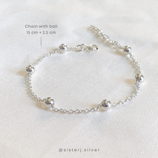 Sister J. chain with ball bracelet สร้อยข้อมือเงินแท้ /silver925