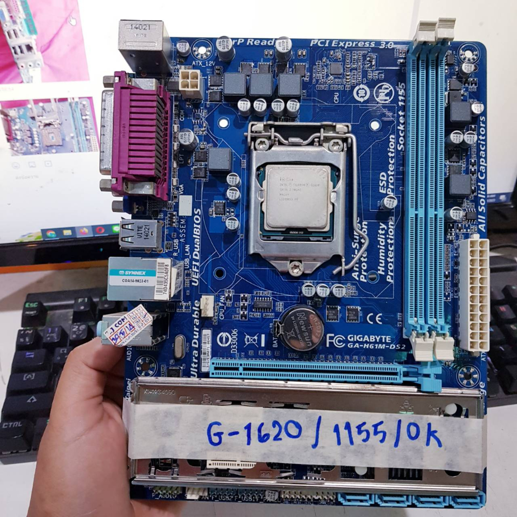 MB 1155 พร้อมCPU i3 ซิงค์+พัดลมฝาหลัง คละยี่ห้อGigabyte Asus