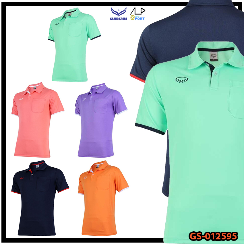 💥ลดโหดเหมือนโกรธใคร!💥 GRAND SPORT รุ่น 012595 เสื้อโปโลชายสีล้วน แกรนด์สปอร์ต S1แท้ 100