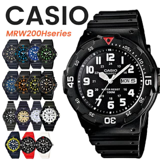แท้ Cmg (กล่องฟ้า) CASIO ของแท้ 100% รุ่น MRW-200H MRW-230H นาฬิกาผู้ชายรับประกันศูนย์ 1ปี