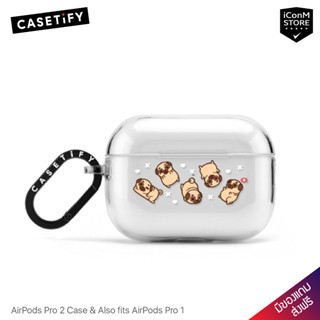 [พร้อมส่ง] CASETiFY - Puglie Pug (Clear) เคสสำหรับ AirPods Pro 2 &amp; Pro 1 [ผ่อน0% ส่งฟรี มีของแถม]