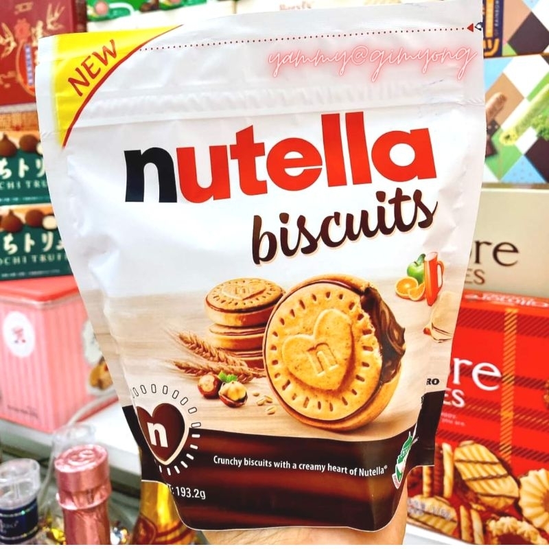 Nutella Biscuits นูเทลล่า บิสกิต สอดไส้ ช็อกโกแลต แสนอร่อย ถุง 193.2 กรัม