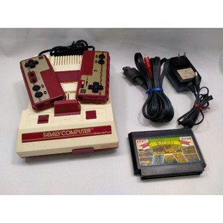 Famicom แท้ Japan สล๊อตดำ ปุ่มกลม ไฟไทยพร้อมเล่น ไมค์ดังจอยกดตอบสนองมือ ระบบ AV Super SFC