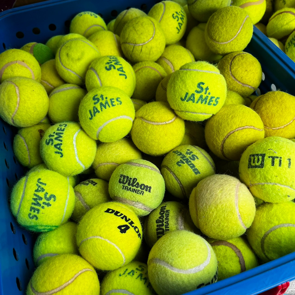 ลูกเทนนิสมือสอง ใช้ฝึก ซ้อม ตีเล่น tennis wilson st.james dunlop fort