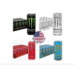 🇺🇸* Monster Energy Drink, Pack (24 กระป๋อง 16fl oz. 473ml.) *เครื่องดื่มนำเข้าจาก USA*🇺🇸