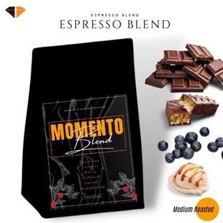 Momento Blend เมล็ดกาแฟคั่วกลาง Specialty Fine Robusta + Brazil + Ethiopia