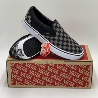 Vans Slip-On Checker Board ดำ-เทา ตาราง 100% ยอดฮิต แท้100% พร้อมส่ง