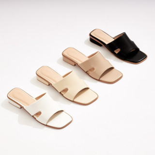 Saku sandals รองเท้าแตะสวมหน้าตัด น่ารักมินิมอล กดสั่งได้เลยค่า (Wila shoes)