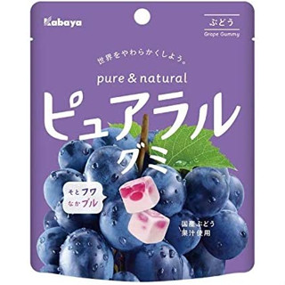 Kabaya Pureral Gummy Grape ถุงองุ่นบริสุทธิ์ 58 กรัม X 8 ถุง ส่งตรงจากญี่ปุ่น