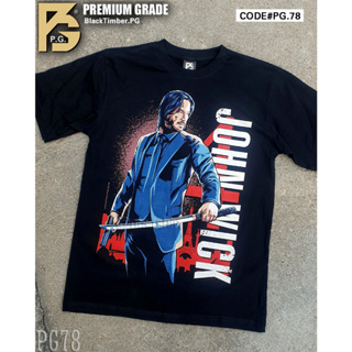 PG 78 JOHN WICK เสื้อยืด หนัง นักร้อง เสื้อดำ สกรีนลาย ผ้านุ่ม PG T SHIRT S M L XL XXL