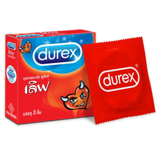 Durex Love ดูเร็กซ์ เลิฟ ถุงยางอนามัย ดูเร็กซ์ เลิฟ 52.5 มม. 3ชิ้น/กล่อง