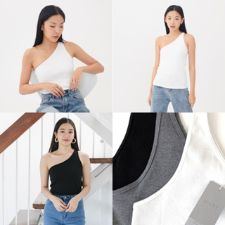 Picht One Shoulder top - เสื้อเปิดไหล่ แขนกุด - stretch