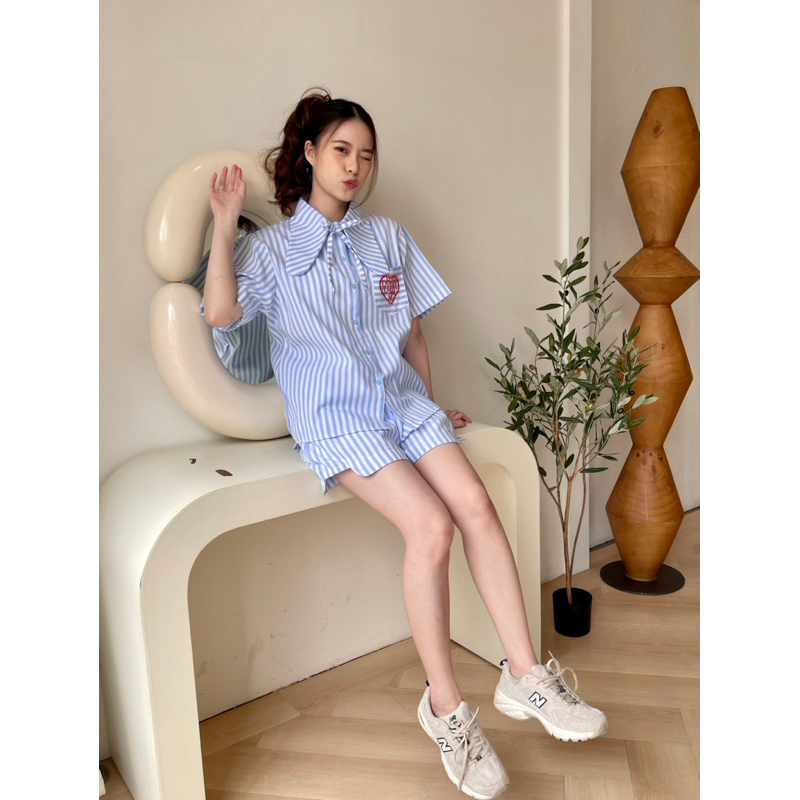 DL1- #SUNNYBOYSET เซ็ตเสื้อเชิ้ต+กางเกงจากแบรนด์ DRESSYLISMM