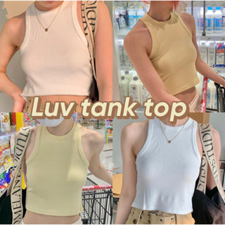 [ใส่โค้ด WYMZXU ลดทันที 15%] 🩰🍧🍵Luv tank top 🩰🍵🍧เสื้อกล้ามผ้าร่อง