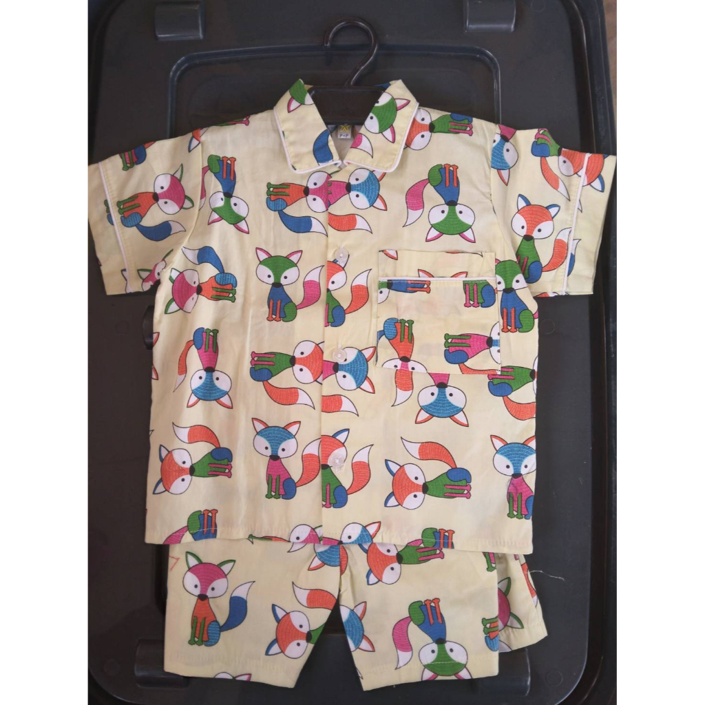 ชุดนอน p+p เด็กอายุ 1 - 2 ปี แขนสั้นขาสั้นผ้าคอตตอล