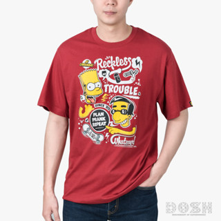 DOSH OVERSIZED SHORT SLEEVE T-SHIRT THE SIMPSONS เสื้อยืดโอเวอร์ไซส์ M-XXL 9FSIMT5075-RE