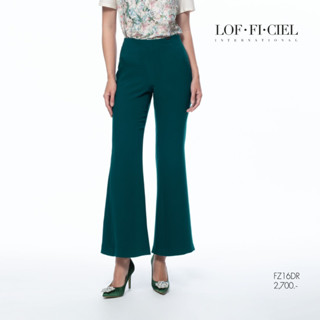 Lofficiel กางเกงขายาว กางเ﻿กงผู้หญิง Jubilee Emerald Disco Pants สีเขียว (FZ16DR)