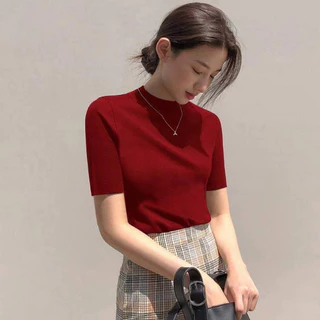 เสื้อคอกลมแขนสามส่วน เต็มตัว (ผ้าร่อง)🔥สินค้าขายดี💥
