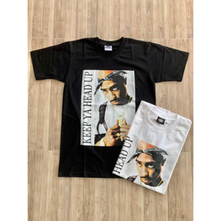 TUPAC 2PAC head เสื้อวงร็อค เสื้อวง เสื้อยืดทูแพ็ค ทูแพค เสื้อวินเทจ 2P