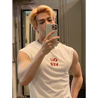 OLIVER MUSCLE เสื้อแขนกุดทรงเกาหลีลาย My Day