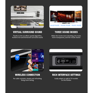 d-power ลำโพงซาวบาร์ รุ่น M-500 20W Super Bass Soundbar บลูทูธ 5.0 ยาว 81.5 ซม. รองรับทุกการเชื่อมต่อ รับประกัน 1 ปี