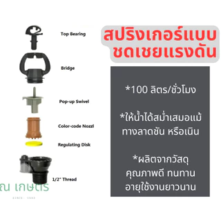 มีรุ่นเดียวกับ หัว Fin8 สปริงเกอร์อย่างดี แบบชดเชยแรงดัน Sprinkler ขนาดเกลียว1/2นิ้ว 4หุน