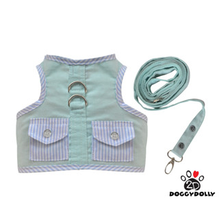 Pet cloths -Doggydolly เสื้อผ้าแฟชั่น  สัตว์เลี้ยง ชุดหมาแมว สายจูง รัดอก Body-Harness DCL170