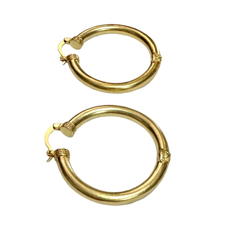 VERSACE ต่างหูห่วงสีทอง