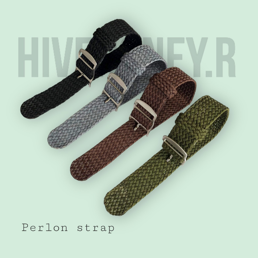 ส่งเร็วทันใจ สายนาฬิกาไนล่อนถัก single pass perlon strap 18MM 20MM 22MM