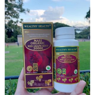 Wealthy Health Grape seed Organic 30000 mg 90 แคปซูล