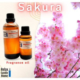 หัวน้ำหอม  ซากุระ Fragrance oil สำหรับเทียนเเละเครื่องหอม 30ml/100ml-Sakura